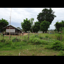 Eines der einfacheren Häuser am Mekong